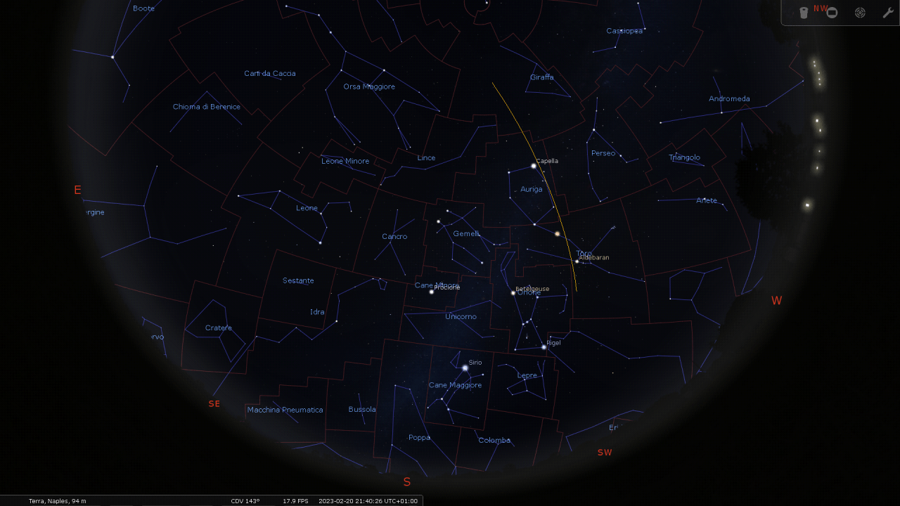 La Cometa C/2022 E3 ZTF nei pressi di Aldebaran