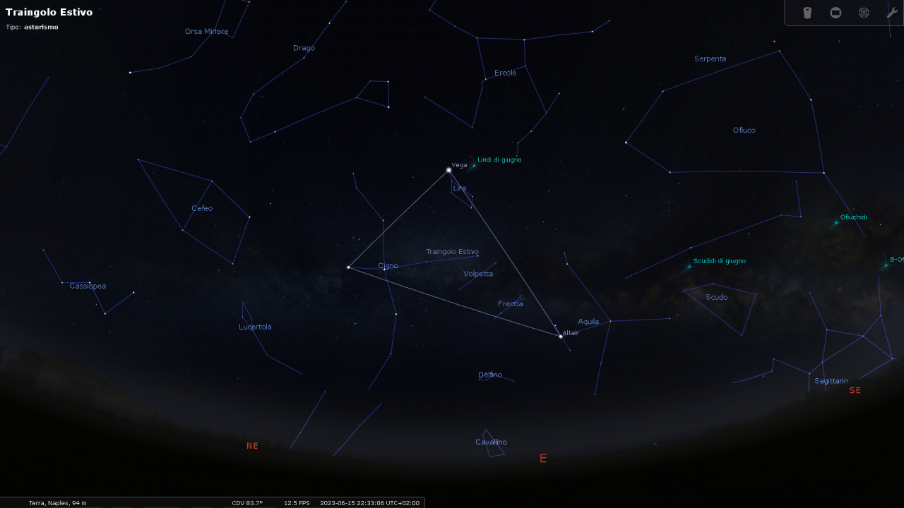 Costellazioni in Stellarium