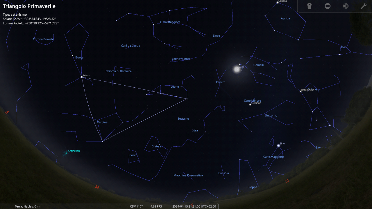 triangolo primaverile da Stellarium