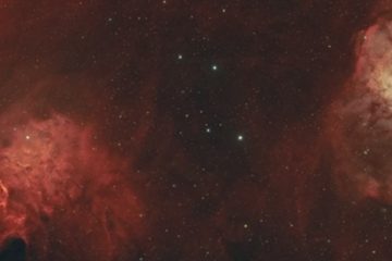 Nebulosa Fiamma e Nebulosa Girini nell’Auriga foto di Michele Bernardo