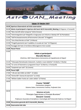 Programma XI AstroUANMeeting