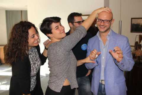 Pausa caffè - Nancy, Carolina, Diego e Stefano