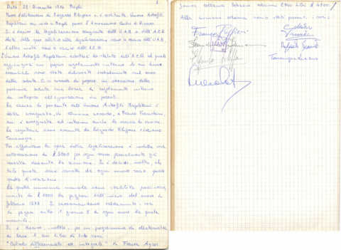 28 Dicembre 1974 - Verbale di costituzione dell'UAN