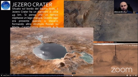 Descrizione dell'area dell'ammartaggio Jezero crater
