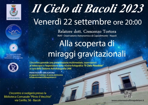 22 settembre 2023 - Il cielo di Bacoli - Alla scoperta di miraggi gravitazionali