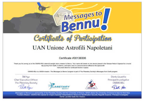 Bennu Certificato