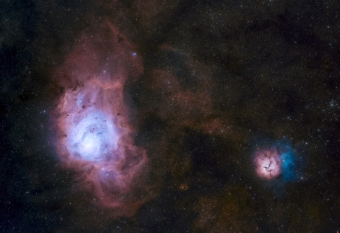 Nebulose Trifida e Laguna, foto di Gabriele Piantadosi