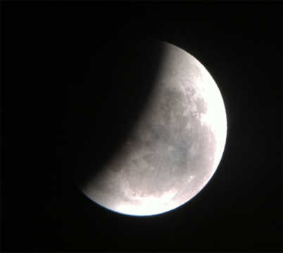Foto dell'eclissi di Luna ripresa dal Socio UAN Vincenzo Del Vecchio